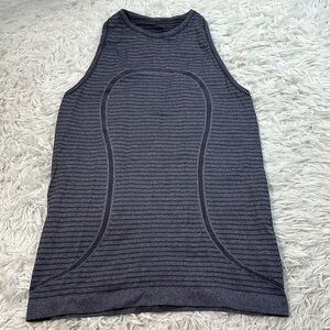 🔥$SALE$🔥 Lululemon Swiftly Tech Tank Rugby Stripe Tonal Heathered Black Grape